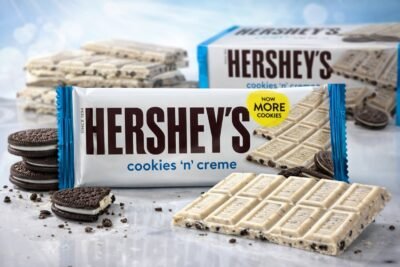 Десерт HERSHEY’S бял шоколад с бисквити 43гр